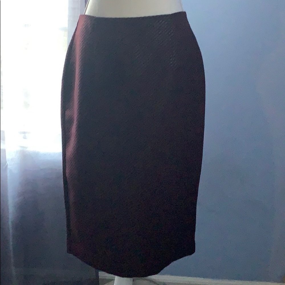 Wine/burgundy striped skirt
